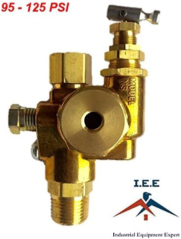 Miniatura 4 de Combo de válvula de retención del descargador piloto del compresor de aire 95-125 PSI