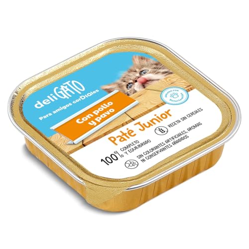 Dia DELIGATO paté para Gato Junior con Pollo y Pavo tarrina 100 gr