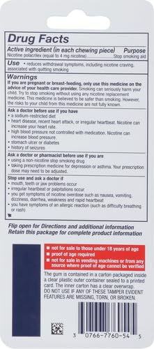 Image of Nicorette 4 mg Nicotine Gum to Help Quit Smoking with Behavioral Support Program - White Ice Mint Flavored Stop Smoking Aid 20 Count (Pack of 12)