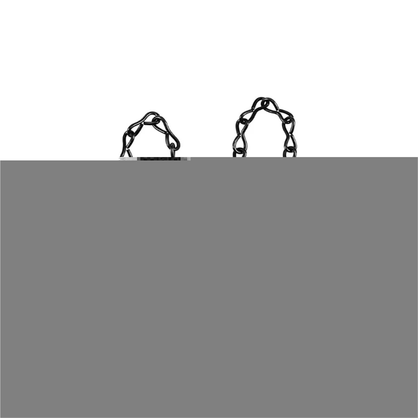 SQQCREATO Hanging Basket Chains Metal Hanging Chain 24/50/90cm Flower Pot Basket Bird Feeders Planters Lanterns Chains Home Garden Hangers(Black-50CM)