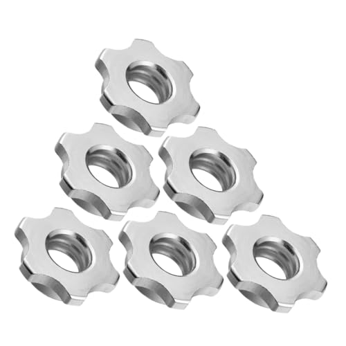 PRETYZOOM 6pcs Dumbbell Bar Locking Nut Self Locking Slip Collar for Secure Grip Dumbbell Bars and Barbell Equipment High Strength Easy Installation Compatibility
