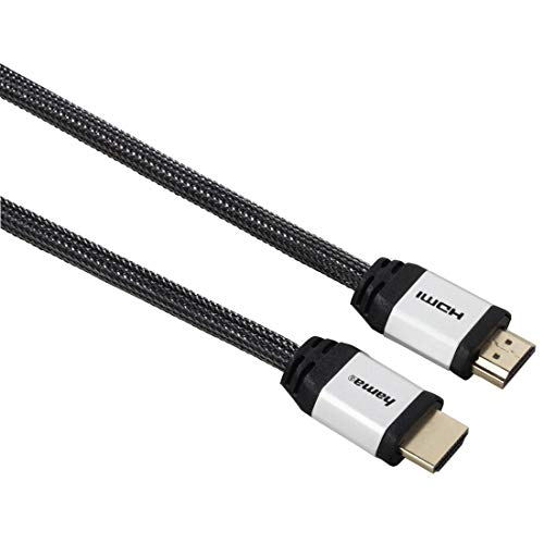 Hama HDMI-Kabel Grande VIT, f. Stecker - f. Stecker, Metall, Text, Ethernet, 4 m