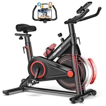 Cyclette da Casa con App, Cyclette Professionale Magnetica con Schermo LCD, Ultra Silenziosa 5DB, Sedili Comodi e Traspiranti, Aerobico Domestico, Supporto fino a 160KG Cyclette Per Casa