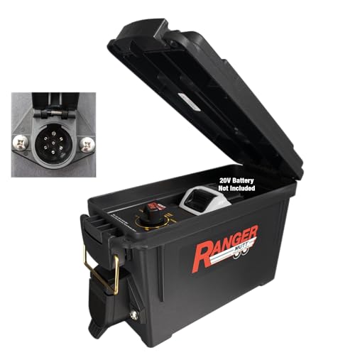 Image of Innovative Products of America Heavy Ranger MUTT Portable Trailer Light Tester for 7-Way Round Pin (SAE J560) Commercial Tractor Trailers (Compatible with DeWalt 20V Batteries)