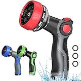 Hose Nozzle 10 Adjustable Patterns Garden Hose Nozzle Premium High Pressure Water Hose Nozzle with Thumb Control Design Hose Sprayer Nozzle for Garden & Lawns Watering, Cleaning, Pets & Car Washing