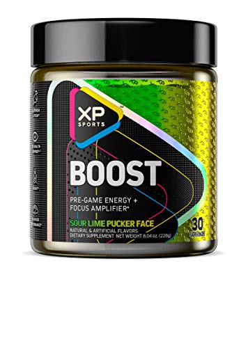 Gamer Energy Drink Powder | XP Sports Boost Powder | Pre-Game Energy, Eye Health Support, Alertness + Focus Supplement | Formulated for Esports Athletes and Gamers | Sour Lime Pucker (30 Servings)