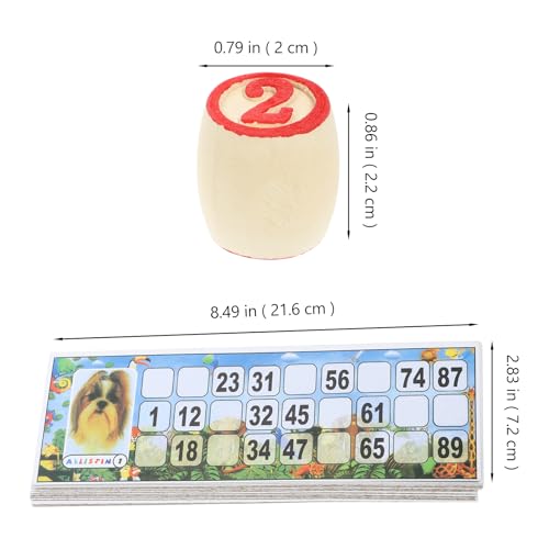 Juego ruso de loto con fichas de madera miniatura 6