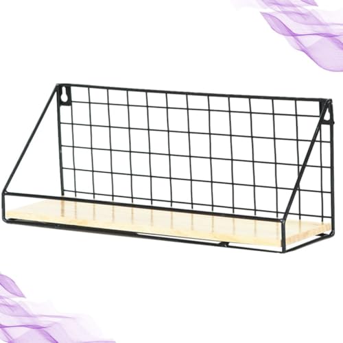 Perchero de pared de hierro negro sin perforaciones para el hogar 2