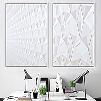 2 Piece Framed Canvas Wall Art Solid Structures Canvas Prints Home Artwork Decoration for Living Room,Bedroom - 16