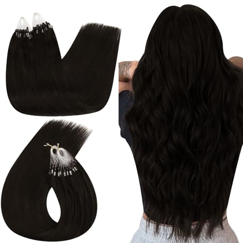 Extension cheveux micro ring invisible et loops à froid naturel marron foncé