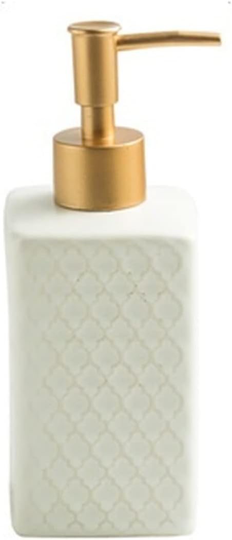 Bathroom Soap Dispenser Ceramic Bathroom Lotion Bottle Lotion Press Bottle Bathroom Soap Dispenser Bathroom Accessories Lotion Dispensers (Color : Red) (Yellow)