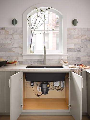 Image of Moen Black EX Series Host Series 3 /4 Horsepower Improved Installation Garbage Disposal, EX75C