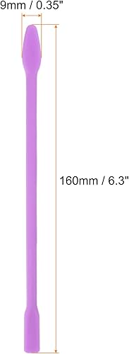 Miniatura 2 de HARFINGTON 2 varillas de agitación de silicona reutilizables de 6 pulgadas para mezclar resina epoxi, pintura líquida, manualidades, color morado