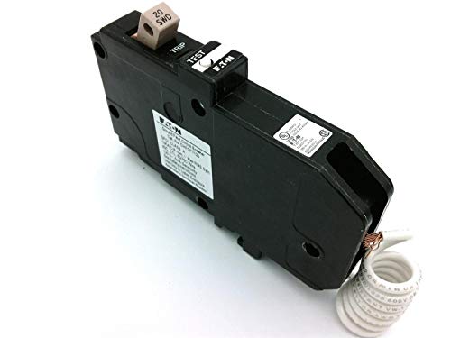 CUTLER HAMMER CHFGFT120 20 AMP, 1 Pole, 120 VAC, Plug ON MOUNTING, Circuit Breaker, CH Type, 10 KAIC, Trip Indicator/Ground Fault/Miniature, Ground Fault