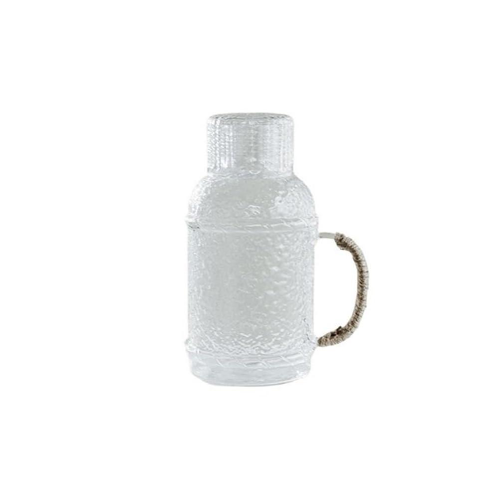 Jarra de Agua Jarra de Agua Vidrio 2200 ml con Tapa, Tetera Resistente al Calor una Taza for Preparar té Helado, Jugo y Bebidas frías Calientes
