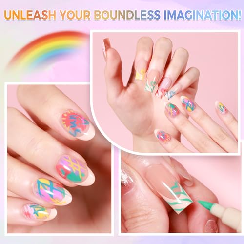 Image of Nail Art Pens,12 Colors 0.7mm 3D Nail Polish Pens for Women | Quick-Dryings, Nail Marker for DIY Paint /Dotting /Liner, Home & Salon Manicure Tools, Great Gift, Non-Toxic, Beginner Friendly