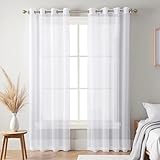 🌀RESPIRABILITÉ: Le matériau léger des rideaux d’écran peut favoriser la circulation de l’air intérieur et extérieur, maintenir une bonne ventilation et la fraîcheur de l’air dans la pièce, ce qui aide à empêcher la pièce de devenir étouffante. le voilage en polyester n’obstrue pas la lumière et donc peut être laissé fermé toute la journée.