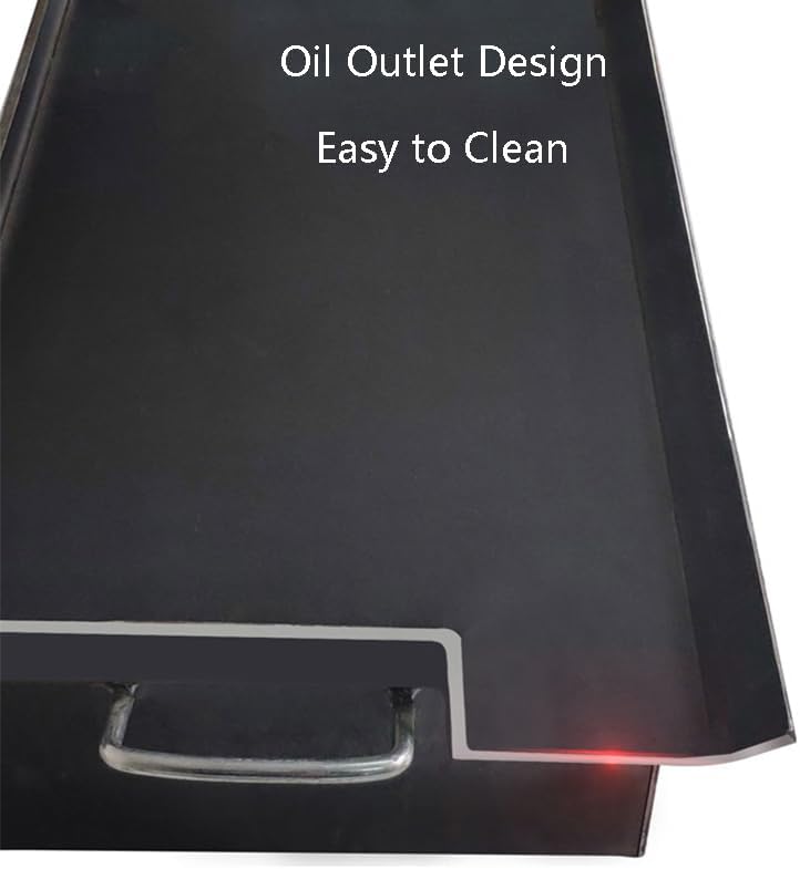 SanGin Commercial Teppanyaki, BBQ Teppanyaki, Special Grill Pan, One-Piece Molded, Heated Evenly, with Oil Outlet, Easy To Clean,50CM