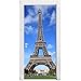 JHYT Adesivo Per Porta Fai-Da-Te Adesivo Per Auto Vista Torre Eiffel Adesivo Carino Per Decorazioni Per La Casa Carta Per Soggiorno Pvc Impermeabile Stampa 3D Photo Art