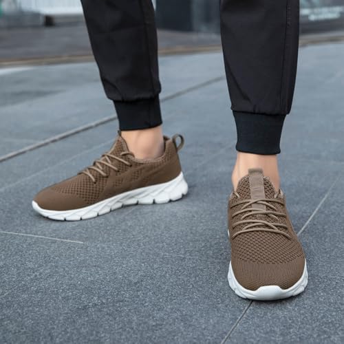 Image of Mens Slip On Walking Shoes Non Slip Running Shoes Lightweight Breathable Tennis Sneakers Fashion Casual Gym Trainers