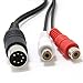 Ancable 7-Pin DIN Male to 2 Dual RCA Female Jack Audio Cable for Bang & Olufsen B&O, Naim, Quad.Stereo Systems