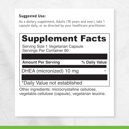 DAVINCI Labs Micronized DHEA 10mg, 90 Capsules - image 6