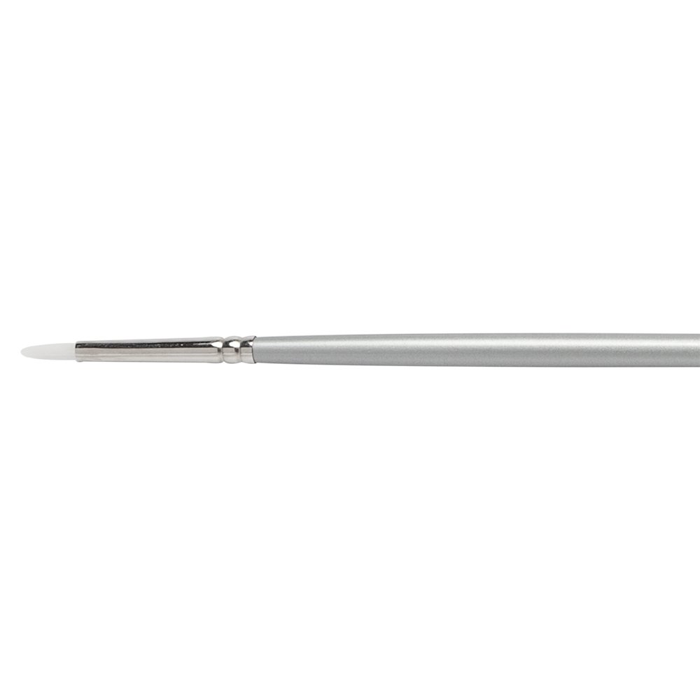 Pro-Arte Silver Pro Arte : Sterling Acrylix Long Handled - Filbert Synthetic Acrylic / Oil Brush Series 201F Size 0