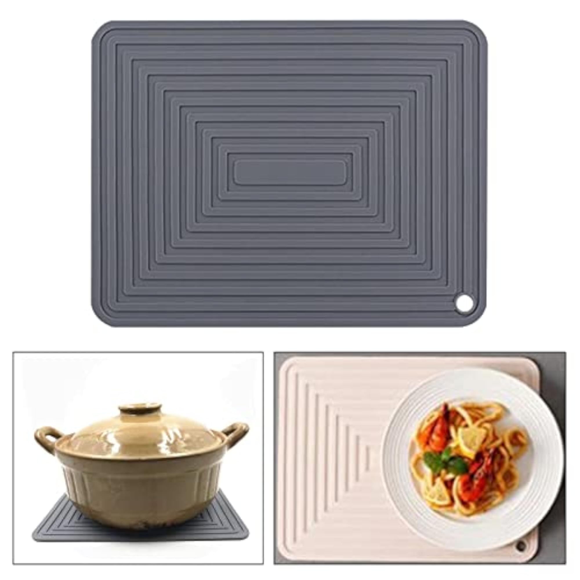 Waterproof Dish Drying Mat, Heat Resistant, Gray