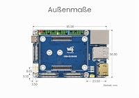 Basisplatine für Raspberry Pi Compute Module 4 mit Standard CM4 Buchse und Raspberry Pi 40-PIN GPIO Header, Onboard Mehrere Anschlüsse, Geeignet für Compute Module 4 Lite/EMMC Series Modul – Ansicht 7
