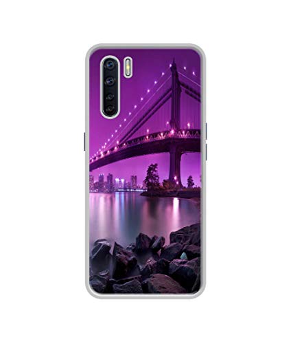 Image of Manhattan Bridge Design Printed Silicon Soft TPU Back Case Cover for Oppo F15 4G / A91 4G