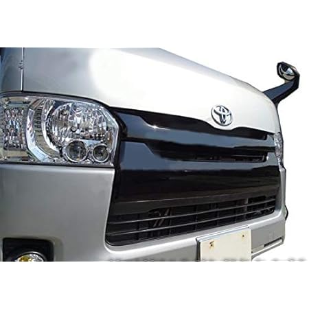 Amazon ハイエース レジアスエース ２００系 0系４型５型ブラック塗装済みフロントグリル 純正差し替えタイプ グリル 車 バイク