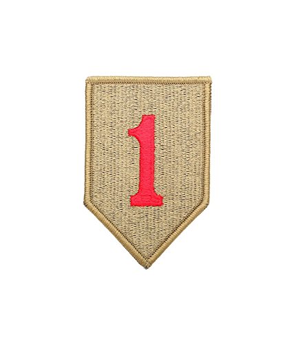 1st Infantry Division with Red #1 - OCP Patch with Hook Fastener (EA)