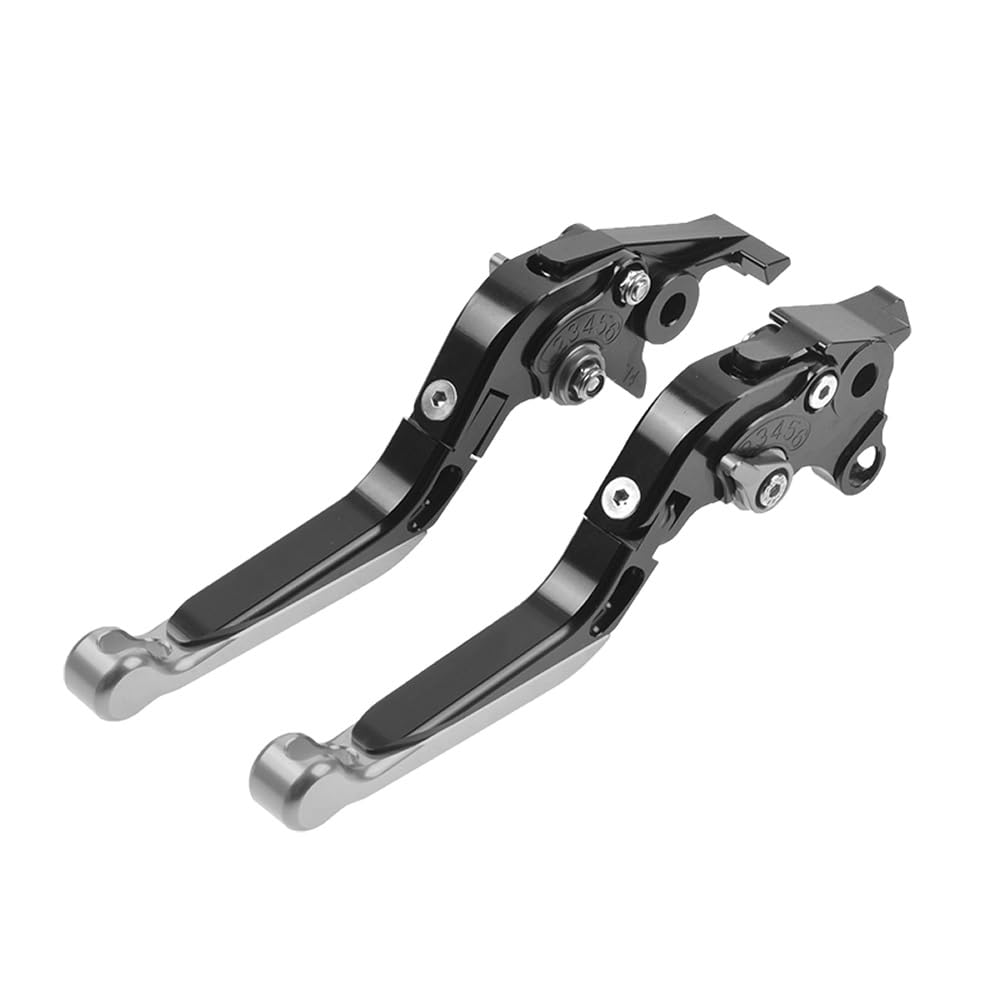 Ningruibhd Black Gray Brake Levers Clutch Lever For Cbr1000rr For Fireblade Brake Clutch Levers Motorcycle Cnc Folding Extendable Brake(Black Gray)