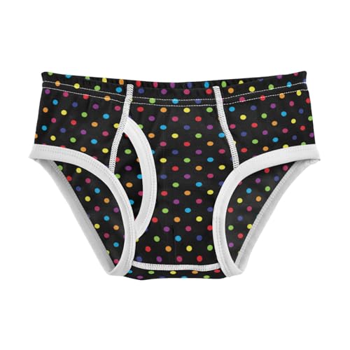 Boys' Exclusive Briefs Toddler Underwear 95% Combed Cotton Boxerbriefs 2T Colorful Dot Pattern 12