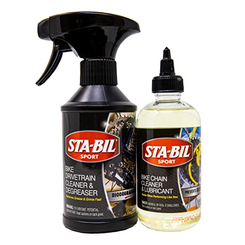 STA-BIL SPORT Bike Chain Care Kit - Drivetrain Cleaner & Degreaser, Bike Chain Cleaner & Lubricant