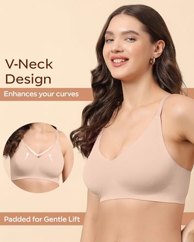 Image of Tweens Cotton Padded Bonded Bra for Women | Full Coverage Wire-Free Bra | Seamless No-Dig Comfort | Breathable Cotton | Elastic-Free Bottom Band & Side Wings | Pack of 1