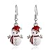 Boucles d'oreilles de Noël Bonhomme de neige anti-perte Personnalité européenne et américaine Mode Créative Mignon Poupée Boucles d'oreilles Femme