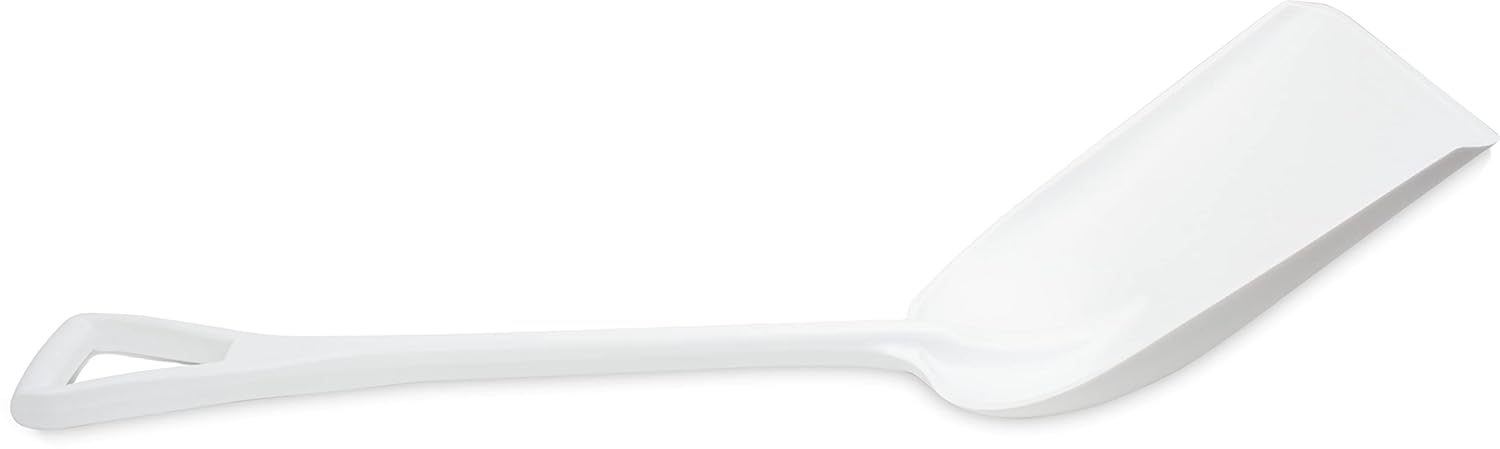 SPARTA Polypropylene Sanitary Shovel, One-Piece Food Handling Scoop, Commercial Kitchen and Bulk Ingredient Transfer Tool, 13.75" x 16.5" Scoop, White