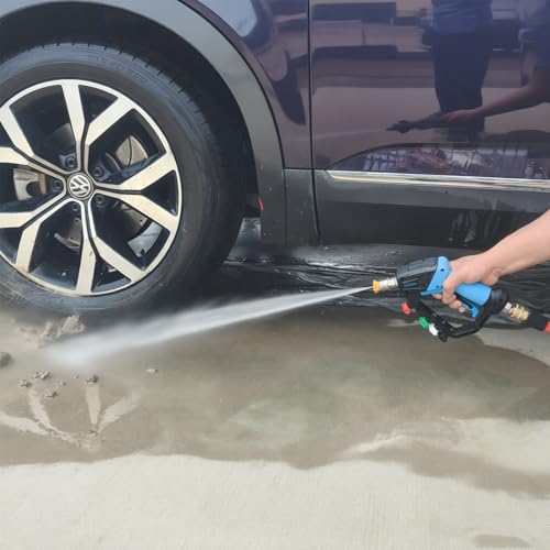 Image of GDHXW Short High Power Pressure Washer Gun with Swivel, 5 Nozzle Loss Prevention Design 5000 PSI For Pressure Washer