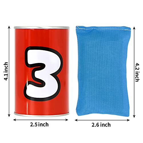 JOYIN 13 Pcs Carnival Party Bean Bag Toss Game, Sturdy Knockdown Can Game, Birthday Easter Party Games, Family Games, Best Outdoor and Indoor Games, Easter Egg Hunt for Classroom Gifts (Number Style)