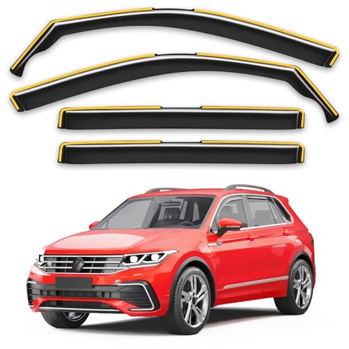 Image of Window Visors Rain Guards for VW Volkswagen Tiguan 2018-2024