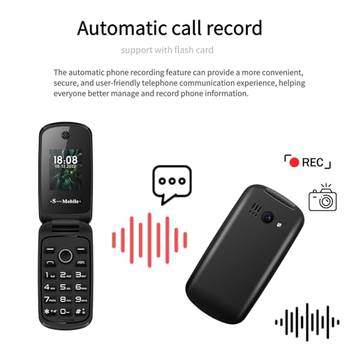 2G Flip-telefon för äldre med Dual SIM och SOS-funktioner