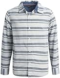 DKNY Boys Button Down Shirt - Soft Woven Collared Boys Long Sleeve Shirts - Casual Dress Shirt for School Vacation Holidays, Size 14-16, Blue Stripes