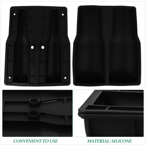 Molde para cubitos de hielo de silicona negro Housoutil miniatura 7