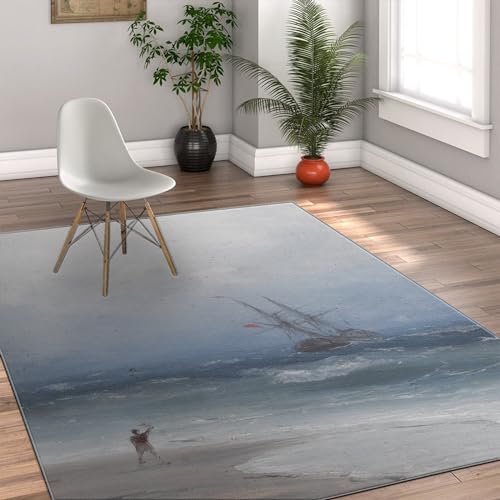 Tapis de sol style Ivan Aivazovsky de qualité supérieure grand format doux et durable - 3