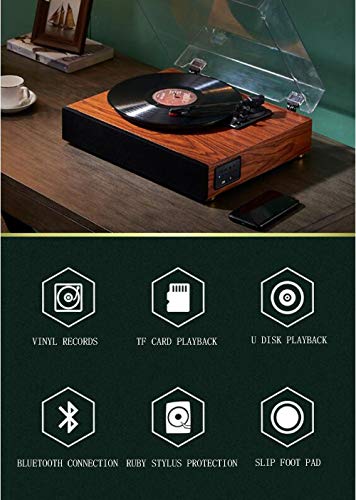 Turntable Vinyl Record Player, 3 Belt Drive Speed pour Son supérieure, de Haute qualité Cartouche céramique, Haut-Parleur stéréo, Entrée auxiliaire, RCA Out et Dust Cover - Les Beatles, Paul McCartney, John Lennon, RIngo Starr, George Harrison Turntable Vinyl Record Player, 3 Belt Drive Speed pour Son supérieure, de Haute qualité Cartouche céramique, Haut-Parleur stéréo, Entrée auxiliaire, RCA Out et Dust Cover – Image 4