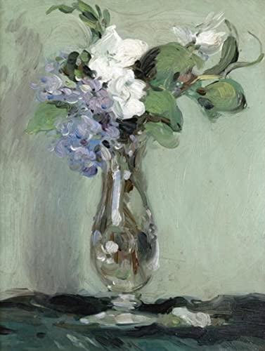 Fleurs dans un vase en verre bricolage diamant peinture broderie Kits Edouard Manet point de croix mosaïque ronde Art cadeau 40x50cm Cover