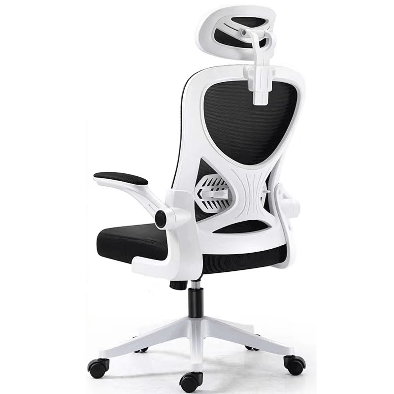 SG Stock | Computer Desk Study Chair High-back Ergonomic Mesh Back Office Chair (S8-White/Black)