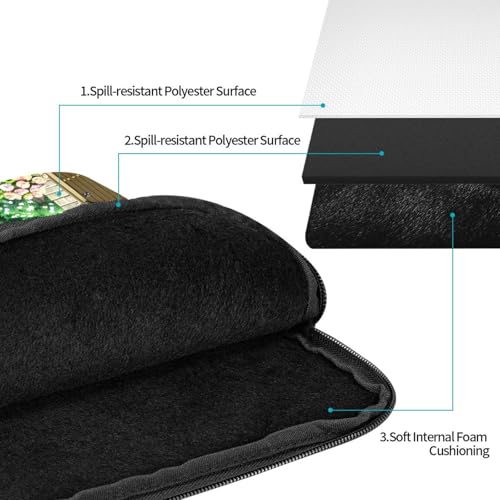 Flowers On The Wall Laptop Sleeve Case 15 Inch Suitable For Notebook Computer Tablet Traveling Carrying Simple Case3