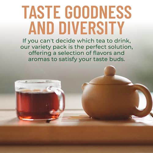 Teaki Hut Instant Tea Powder Bundle, Matcha Green Tea Powder 4Oz, Black Tea Powder 4Oz, Pu-Erh Tea Powder 4Oz, For Baking, Teas, Lattes, Smoothies, No Sugar Mixed Tea Pack, 113 Servings Per Pouch #TOP6